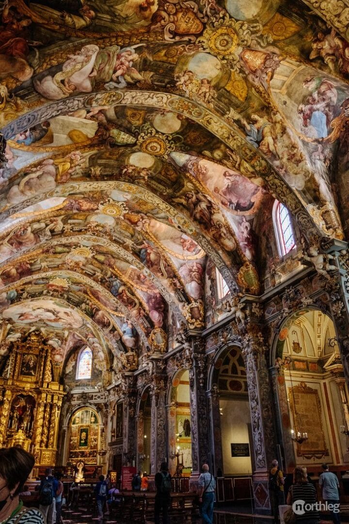 San Nicolás Church in Valencia with colorful baroque fresco ceiling
