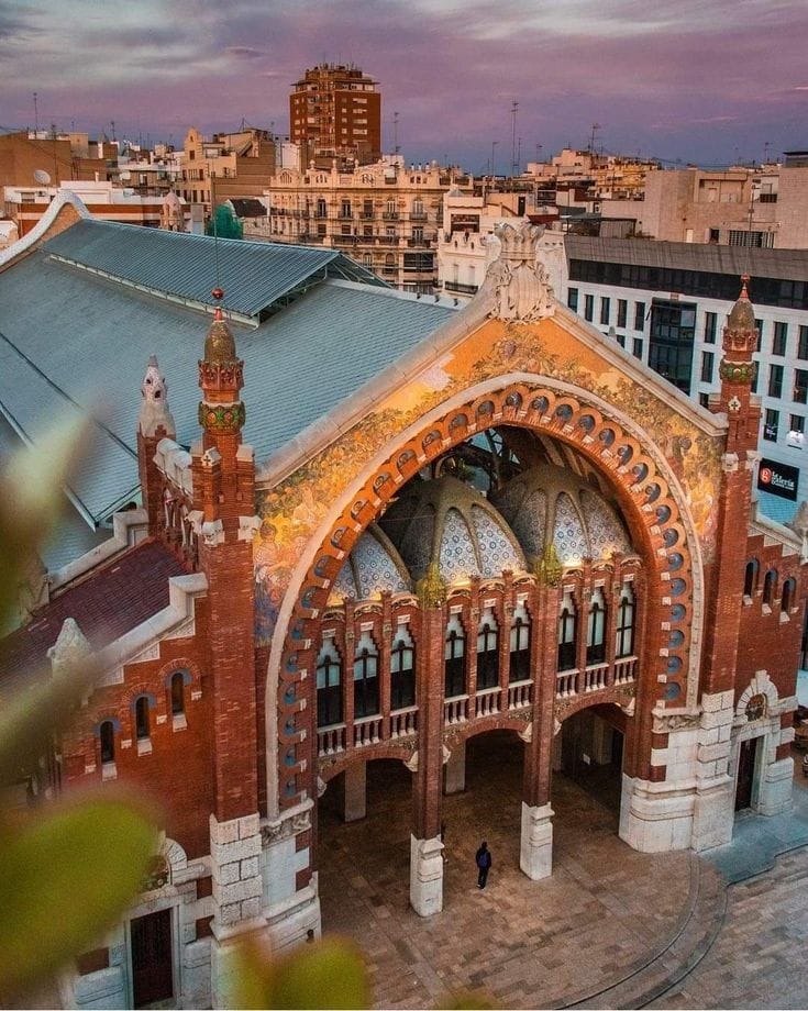 Mercado Colón Valencia interior with cafés and gourmet restaurants