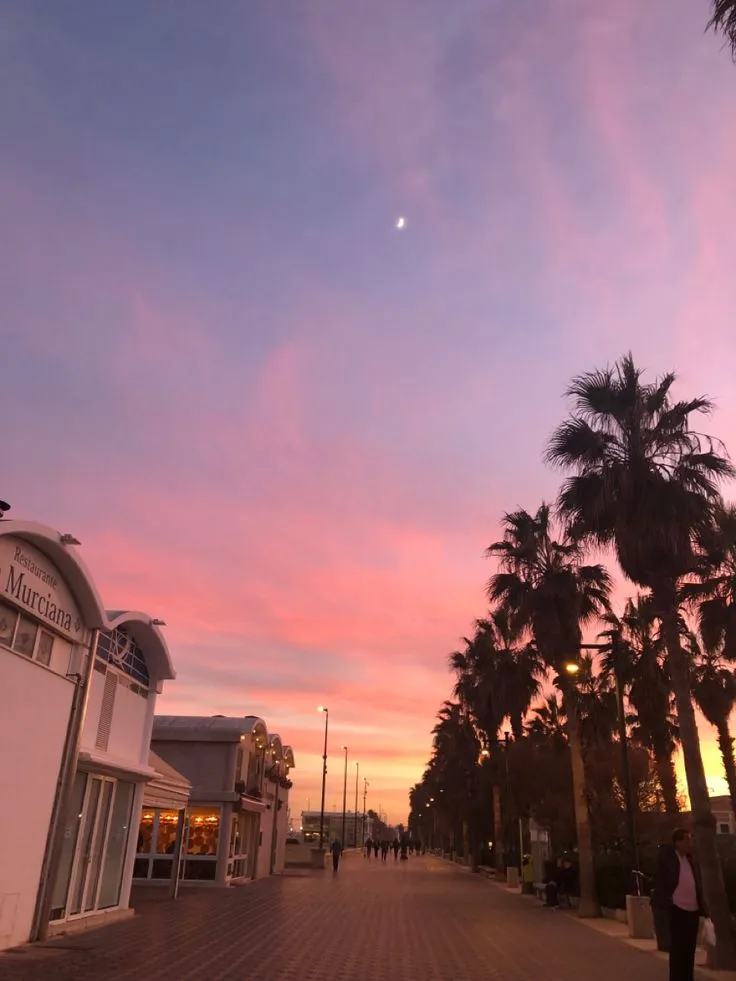 Atardecer playa valencia